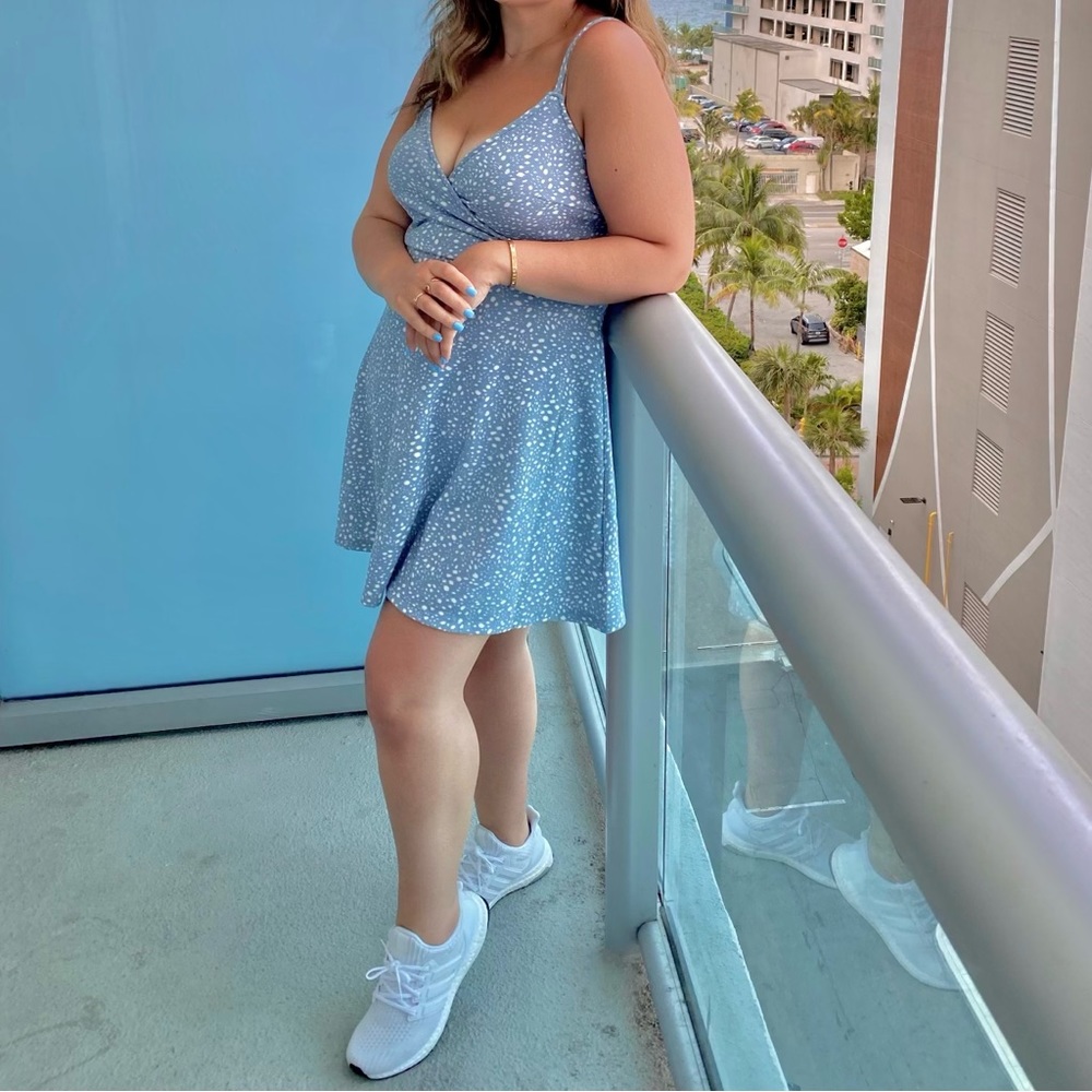 Blue printed dress size 0x